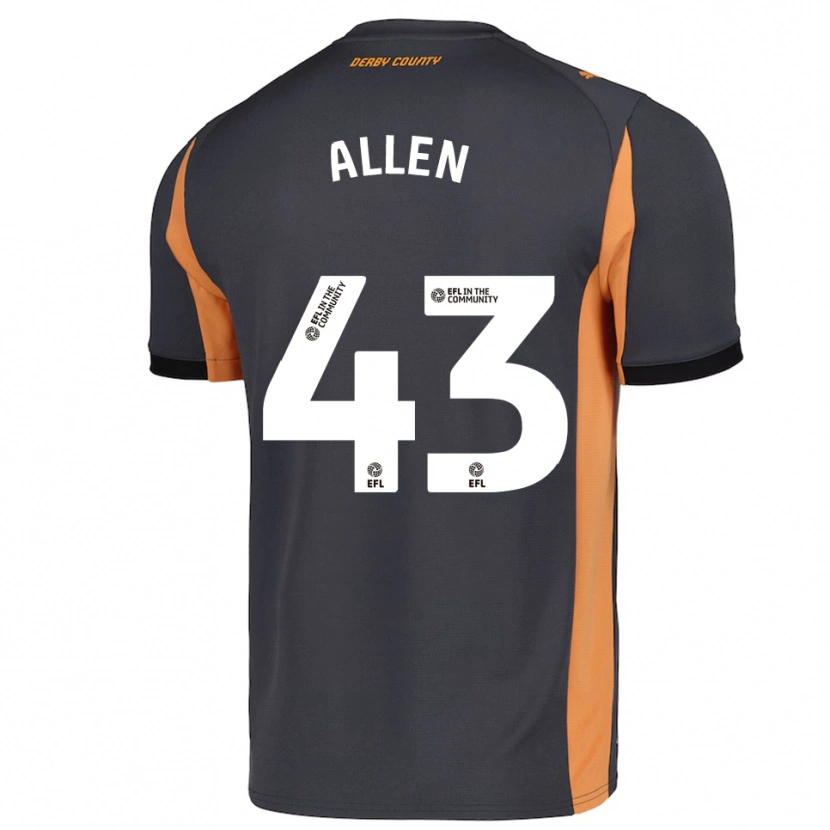 Danxen Herren Cruz Allen #43 Grau Orange Schwarz Auswärtstrikot Trikot 2025/26 T-Shirt Österreich