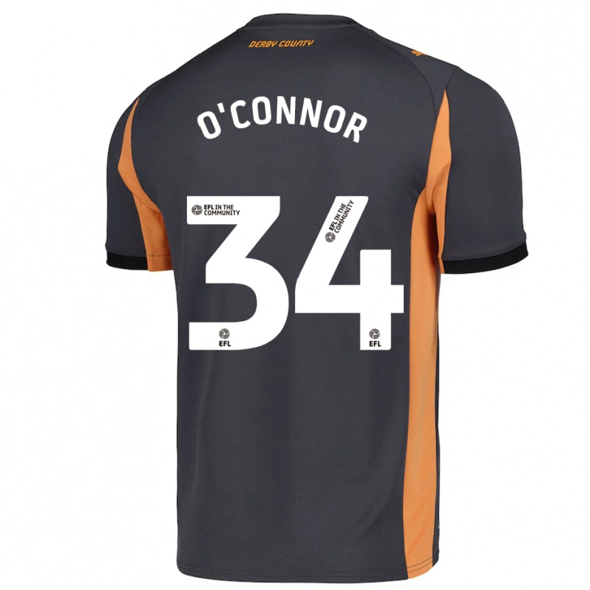 Danxen Herren Dolcie O'connor #34 Grau Orange Schwarz Auswärtstrikot Trikot 2025/26 T-Shirt Österreich
