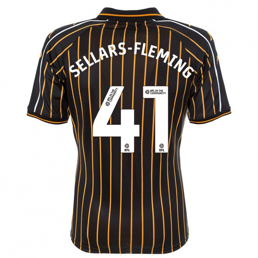 Danxen Herren Tyrell Sellars-Fleming #41 Weiß Schwarz Auswärtstrikot Trikot 2025/26 T-Shirt Österreich