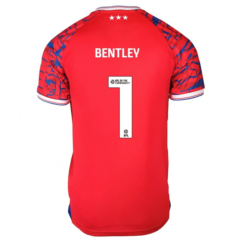 Danxen Herren Josh Bentley #1 Rot Blau Auswärtstrikot Trikot 2025/26 T-Shirt Österreich