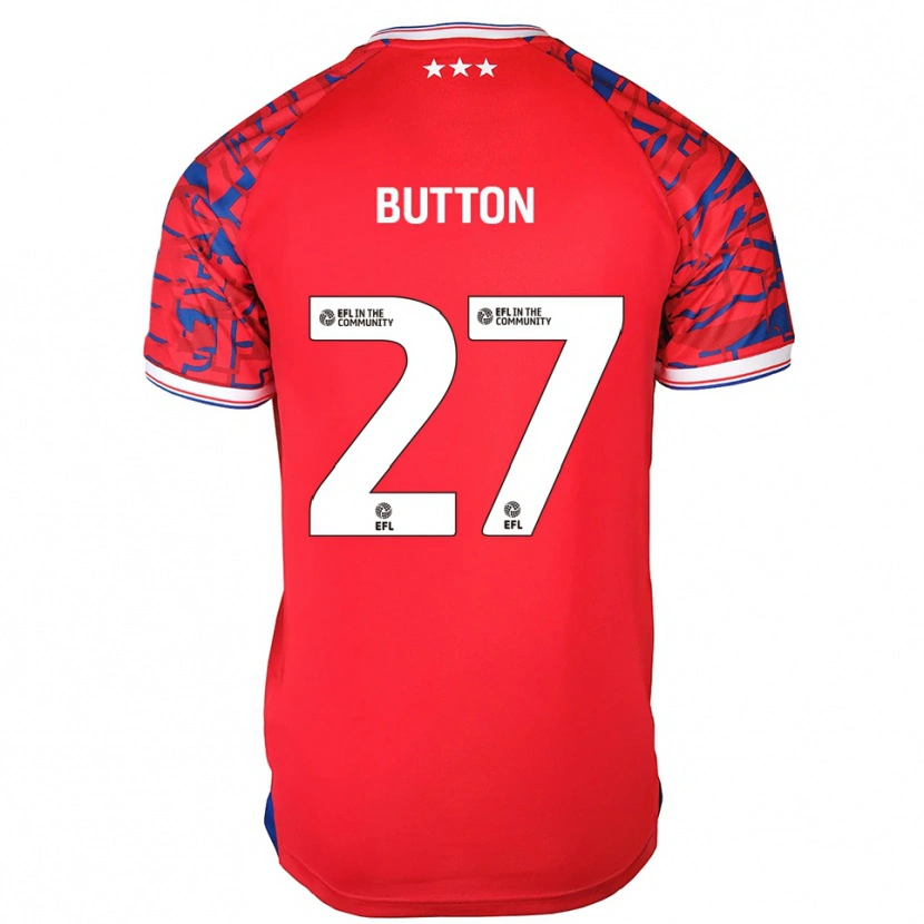 Danxen Herren David Button #27 Rot Blau Auswärtstrikot Trikot 2025/26 T-Shirt Österreich