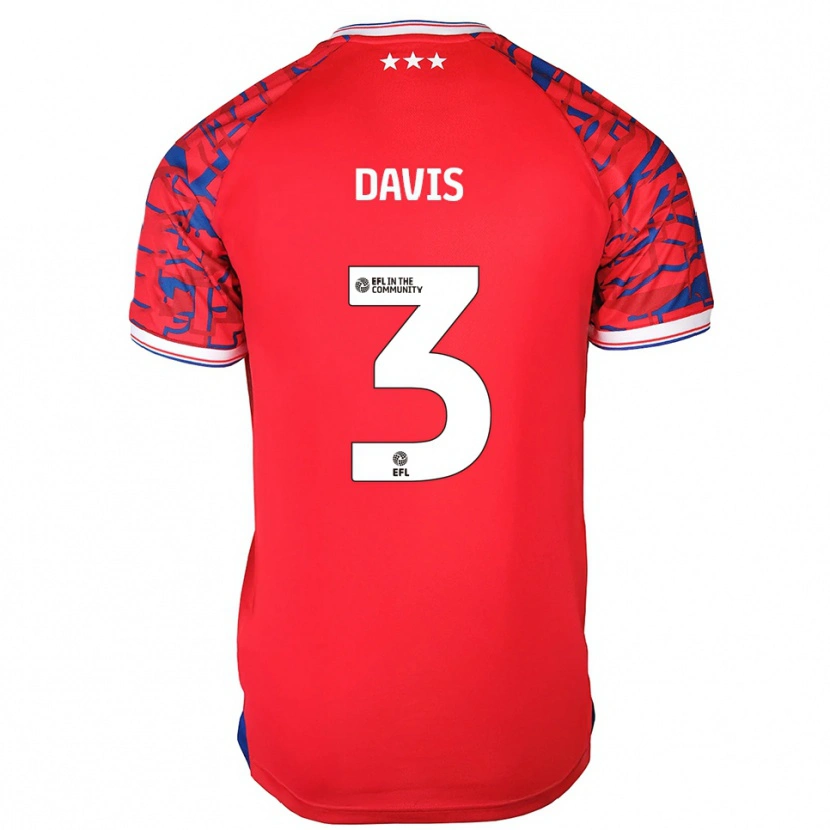 Danxen Herren Leif Davis #3 Rot Blau Auswärtstrikot Trikot 2025/26 T-Shirt Österreich