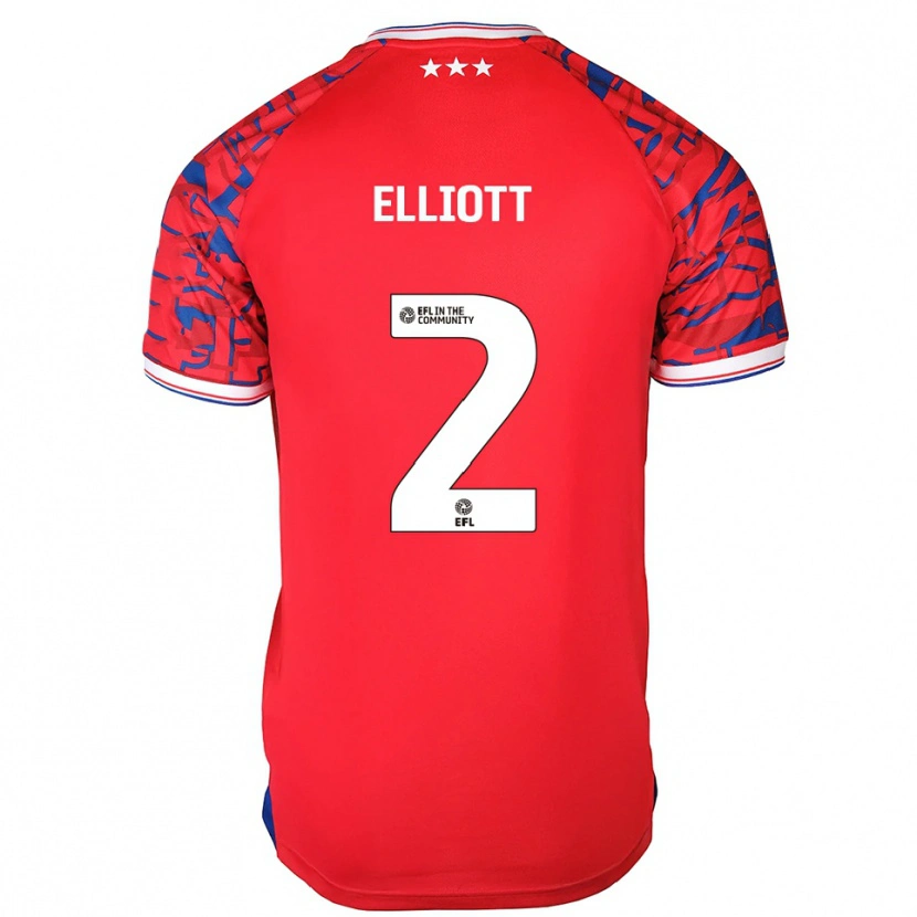 Danxen Herren Leon Elliott #2 Rot Blau Auswärtstrikot Trikot 2025/26 T-Shirt Österreich