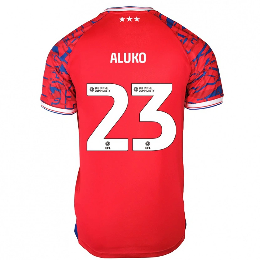 Danxen Herren Sone Aluko #23 Rot Blau Auswärtstrikot Trikot 2025/26 T-Shirt Österreich