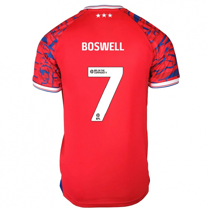 Danxen Herren Ashton Boswell #7 Rot Blau Auswärtstrikot Trikot 2025/26 T-Shirt Österreich