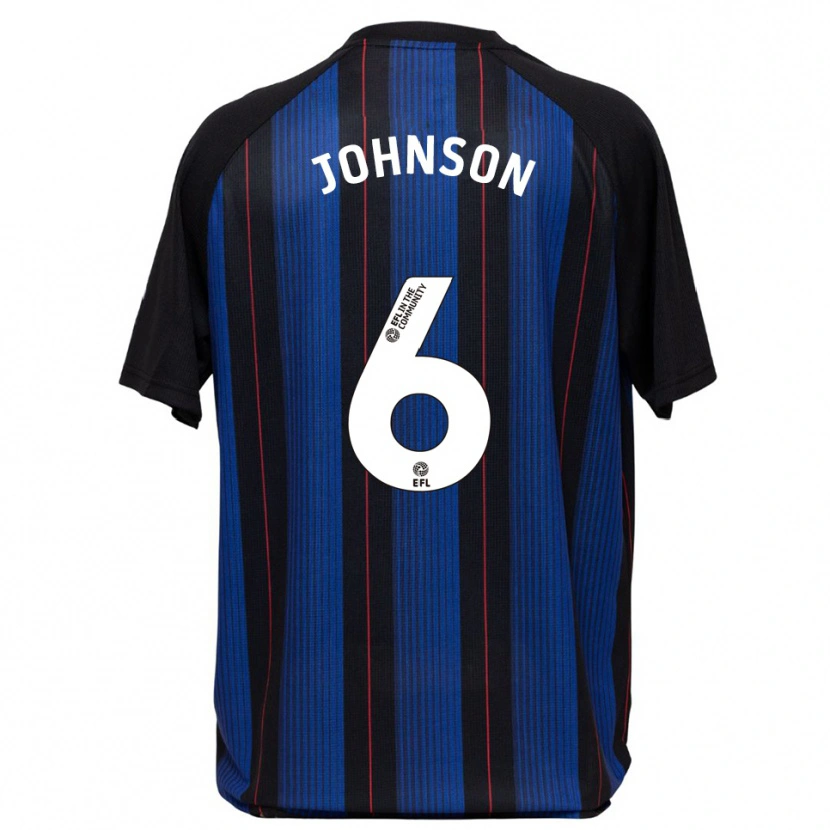Danxen Herren Brayden Johnson #6 Blau Schwarz Auswärtstrikot Trikot 2025/26 T-Shirt Österreich