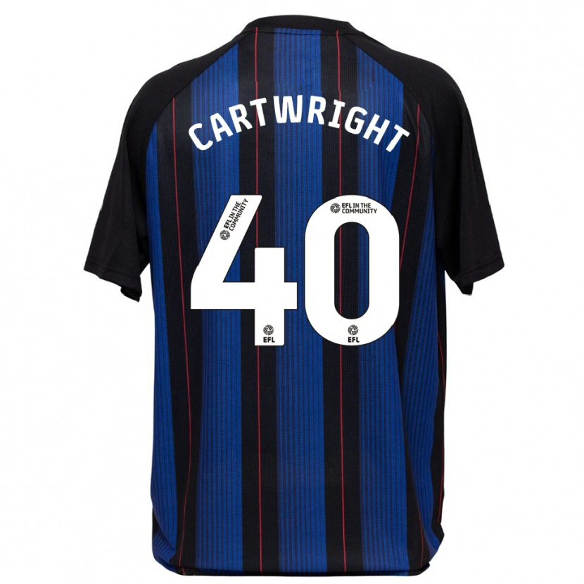 Danxen Herren Finlay Cartwright #40 Blau Schwarz Auswärtstrikot Trikot 2025/26 T-Shirt Österreich