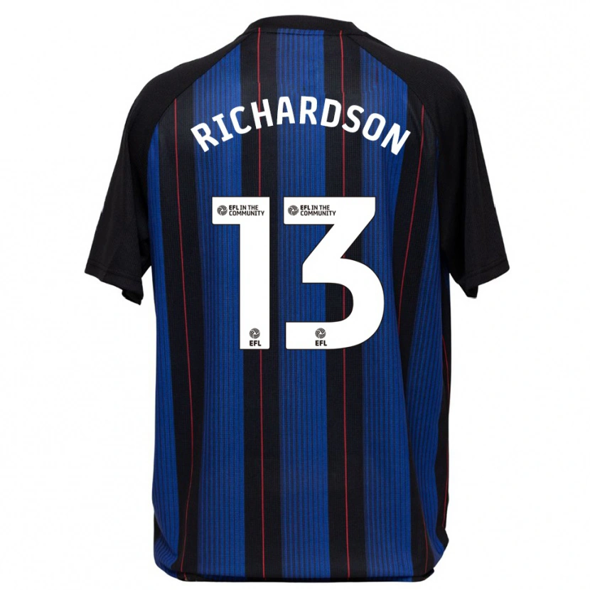 Danxen Herren Joseph Richardson #13 Blau Schwarz Auswärtstrikot Trikot 2025/26 T-Shirt Österreich