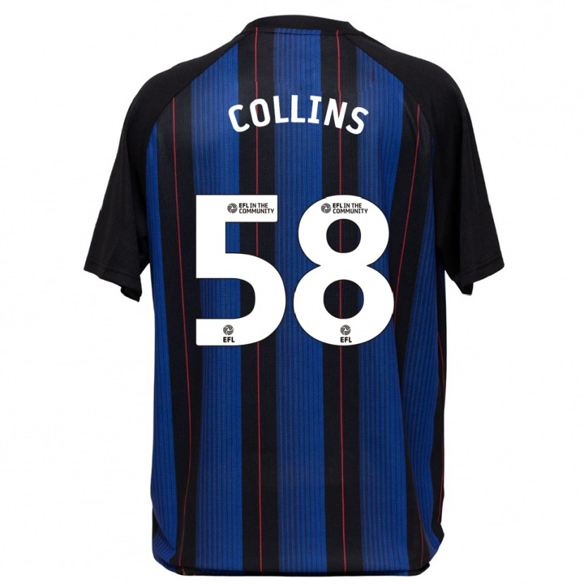 Danxen Herren Sam Collins #58 Blau Schwarz Auswärtstrikot Trikot 2025/26 T-Shirt Österreich