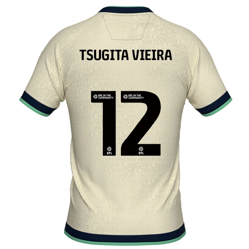 Danxen Herren Sacha Tsugita Vieira #12 Champagner Marine Auswärtstrikot Trikot 2025/26 T-Shirt Österreich