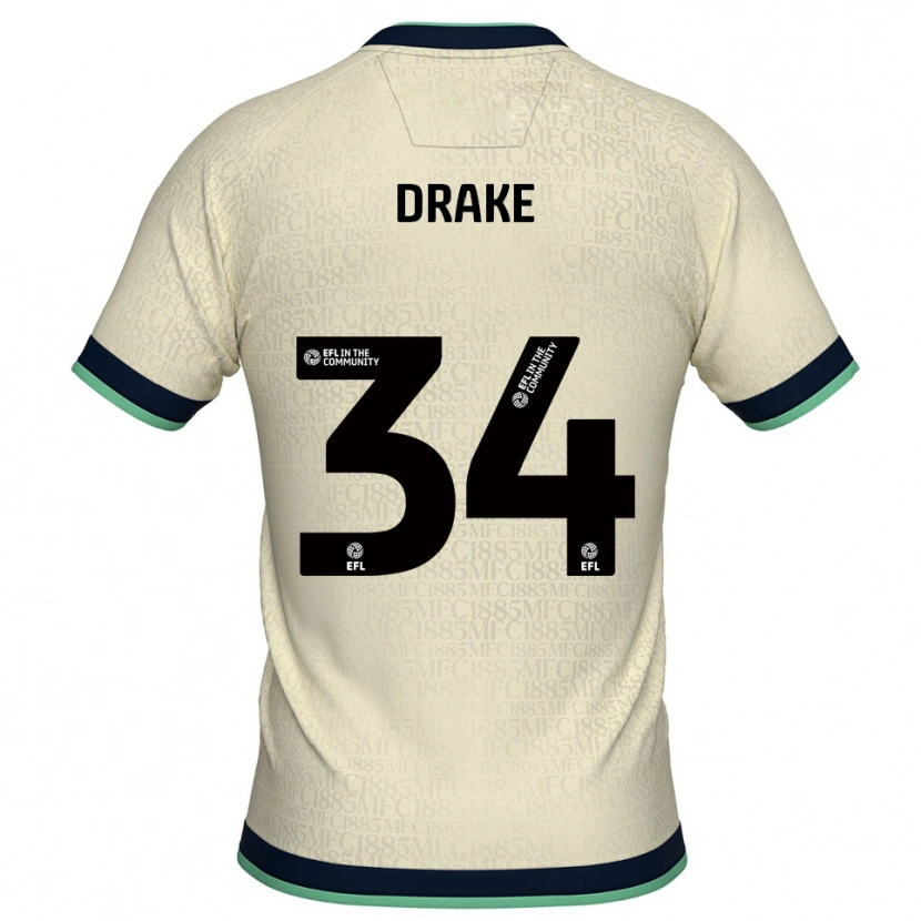Danxen Herren Ben Drake #34 Champagner Marine Auswärtstrikot Trikot 2025/26 T-Shirt Österreich