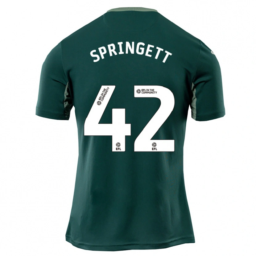 Danxen Herren Tony Springett #42 Grün Weiß Lila Auswärtstrikot Trikot 2025/26 T-Shirt Österreich