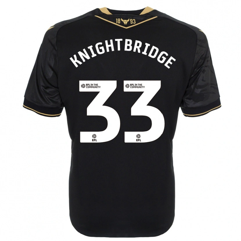 Danxen Herren Jacob Knightbridge #33 Schwarz Gold Auswärtstrikot Trikot 2025/26 T-Shirt Österreich