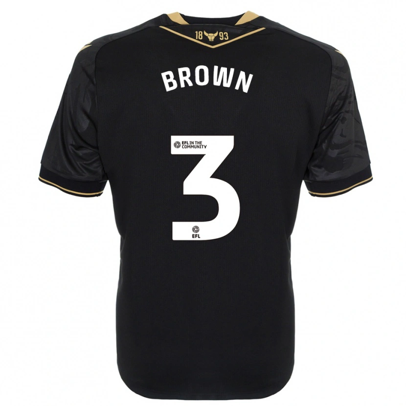 Danxen Herren Ciaron Brown #3 Schwarz Gold Auswärtstrikot Trikot 2025/26 T-Shirt Österreich