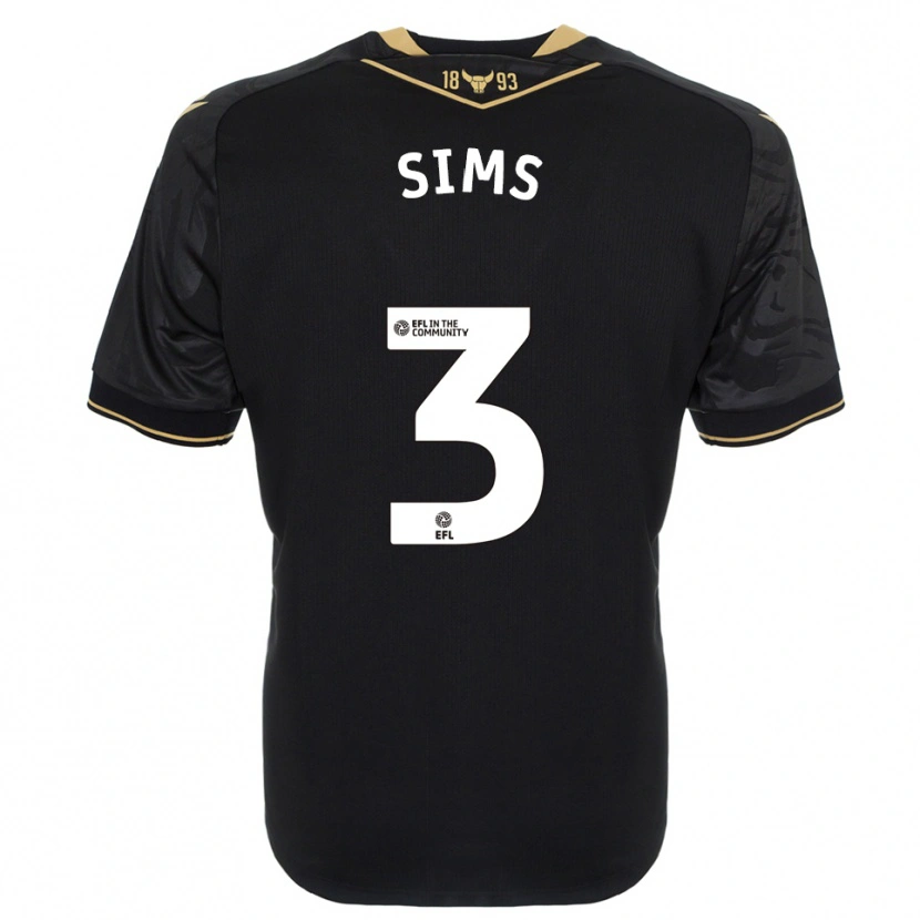 Danxen Herren Gemma Sims #3 Schwarz Gold Auswärtstrikot Trikot 2025/26 T-Shirt Österreich