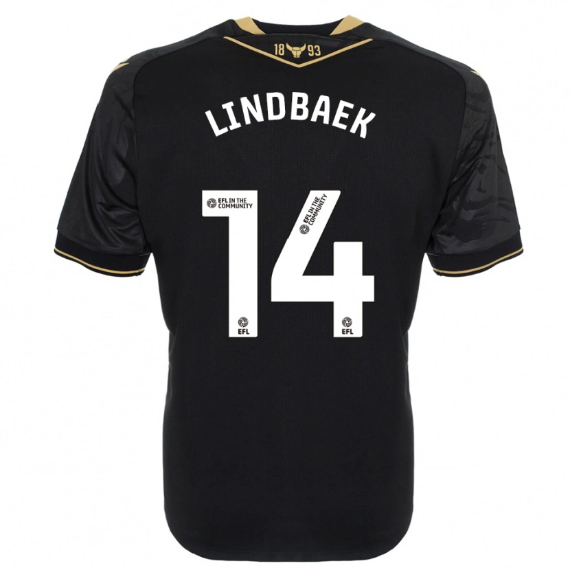 Danxen Herren Adele Lindbaek #14 Schwarz Gold Auswärtstrikot Trikot 2025/26 T-Shirt Österreich