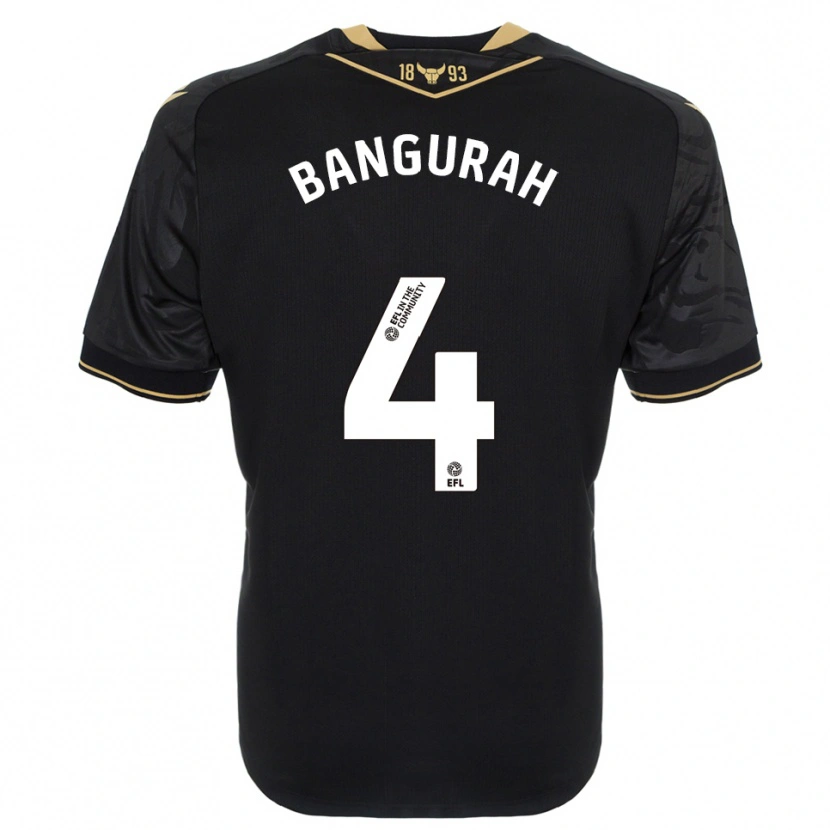 Danxen Herren Ibrahim Bangurah #4 Schwarz Gold Auswärtstrikot Trikot 2025/26 T-Shirt Österreich