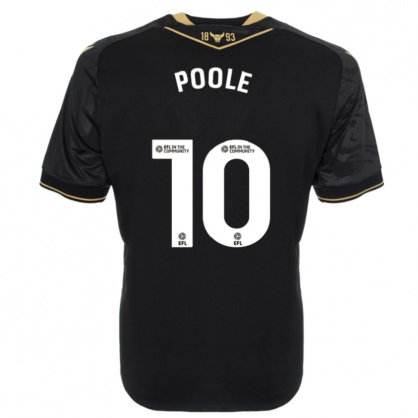 Danxen Herren Pheobie Poole #10 Schwarz Gold Auswärtstrikot Trikot 2025/26 T-Shirt Österreich