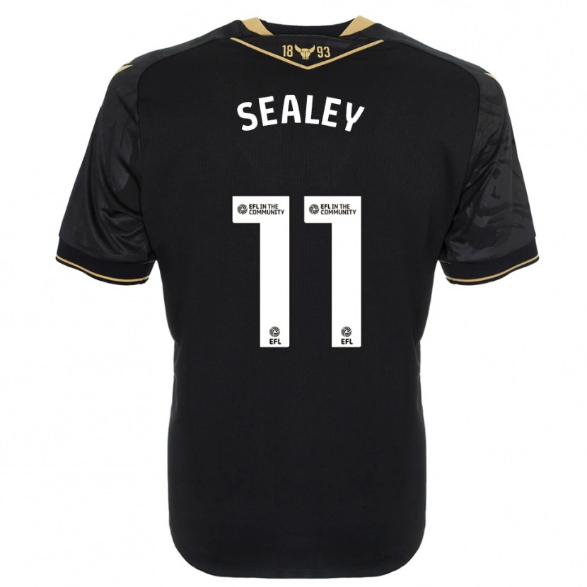 Danxen Herren Ruby Sealey #11 Schwarz Gold Auswärtstrikot Trikot 2025/26 T-Shirt Österreich