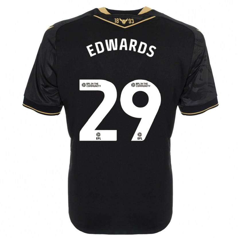Danxen Herren Kyle Edwards #29 Schwarz Gold Auswärtstrikot Trikot 2025/26 T-Shirt Österreich