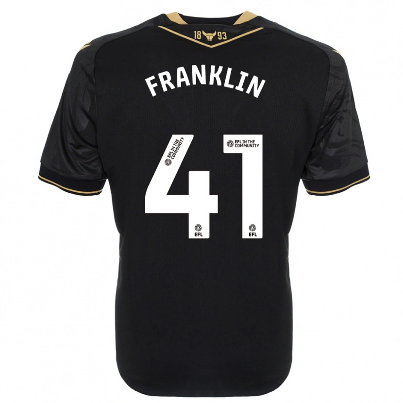Danxen Herren George Franklin #41 Schwarz Gold Auswärtstrikot Trikot 2025/26 T-Shirt Österreich