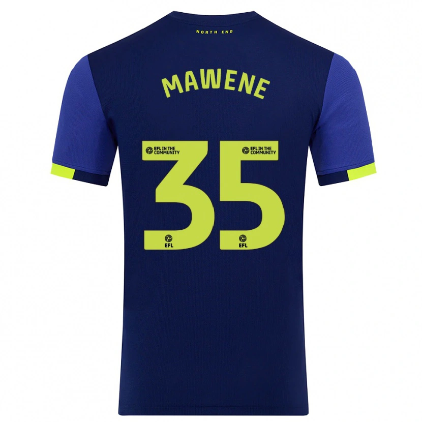Danxen Herren Noah Mawene #35 Marine Gelb Auswärtstrikot Trikot 2025/26 T-Shirt Österreich