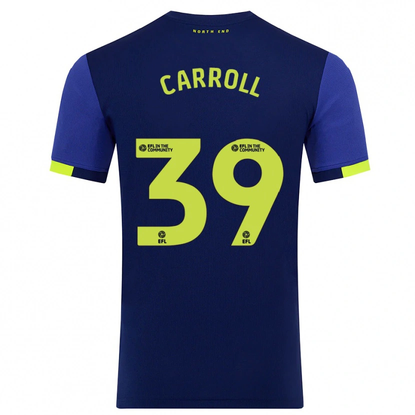 Danxen Herren Theo Carroll #39 Marine Gelb Auswärtstrikot Trikot 2025/26 T-Shirt Österreich