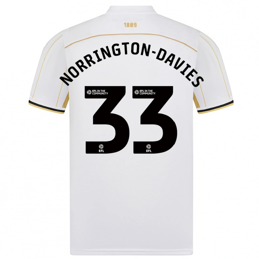 Danxen Herren Rhys Norrington-Davies #33 Weiß Gold Auswärtstrikot Trikot 2025/26 T-Shirt Österreich