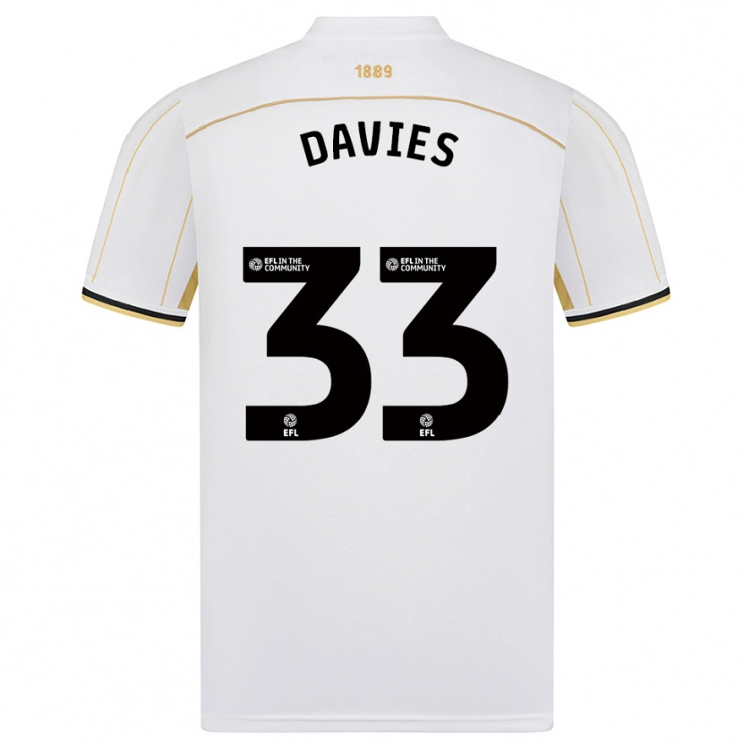 Danxen Herren Bethan Davies #33 Weiß Gold Auswärtstrikot Trikot 2025/26 T-Shirt Österreich