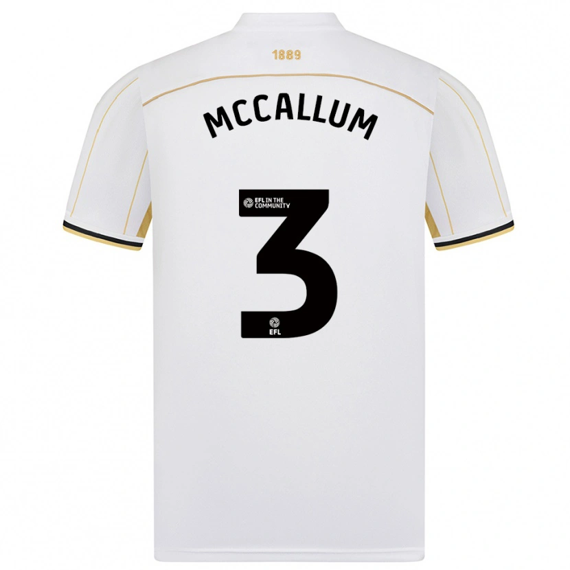 Danxen Herren Sam Mccallum #3 Weiß Gold Auswärtstrikot Trikot 2025/26 T-Shirt Österreich