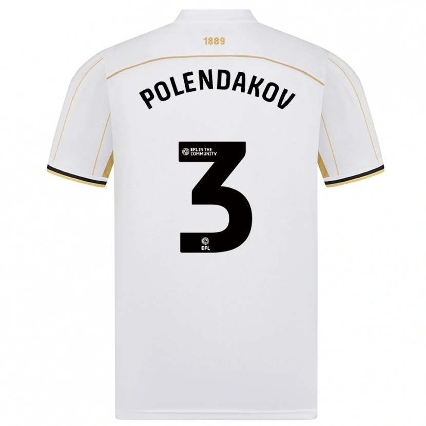 Danxen Herren Mihail Polendakov #3 Weiß Gold Auswärtstrikot Trikot 2025/26 T-Shirt Österreich