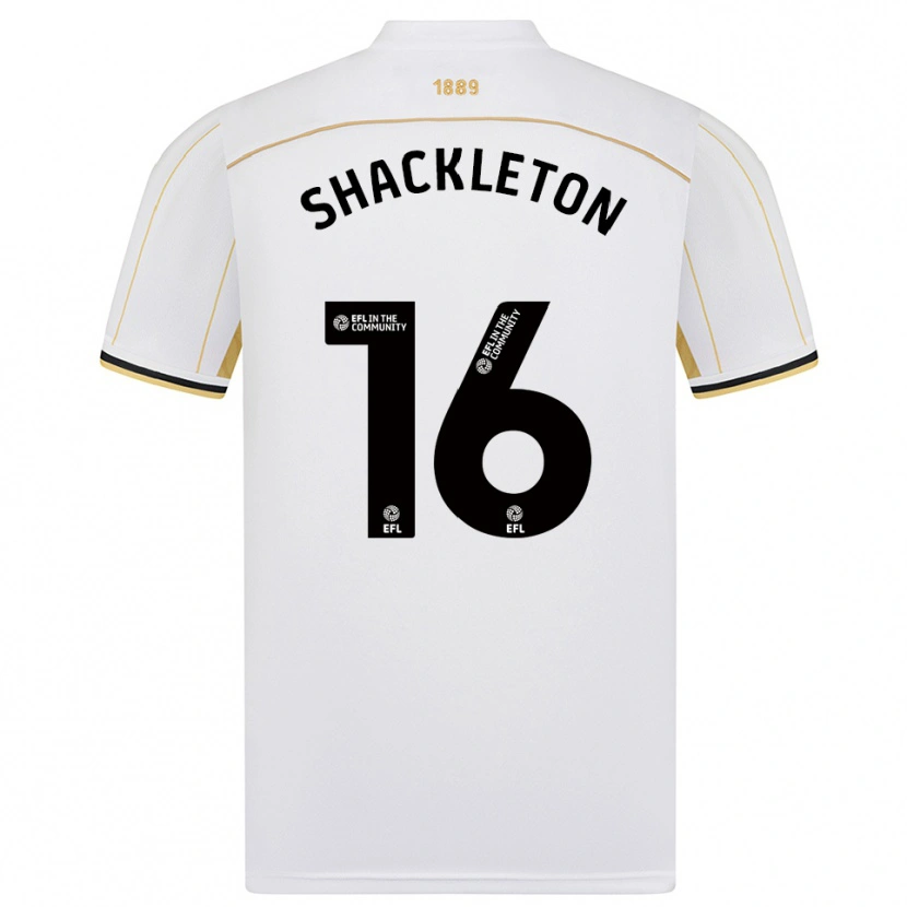 Danxen Herren Jamie Shackleton #16 Weiß Gold Auswärtstrikot Trikot 2025/26 T-Shirt Österreich