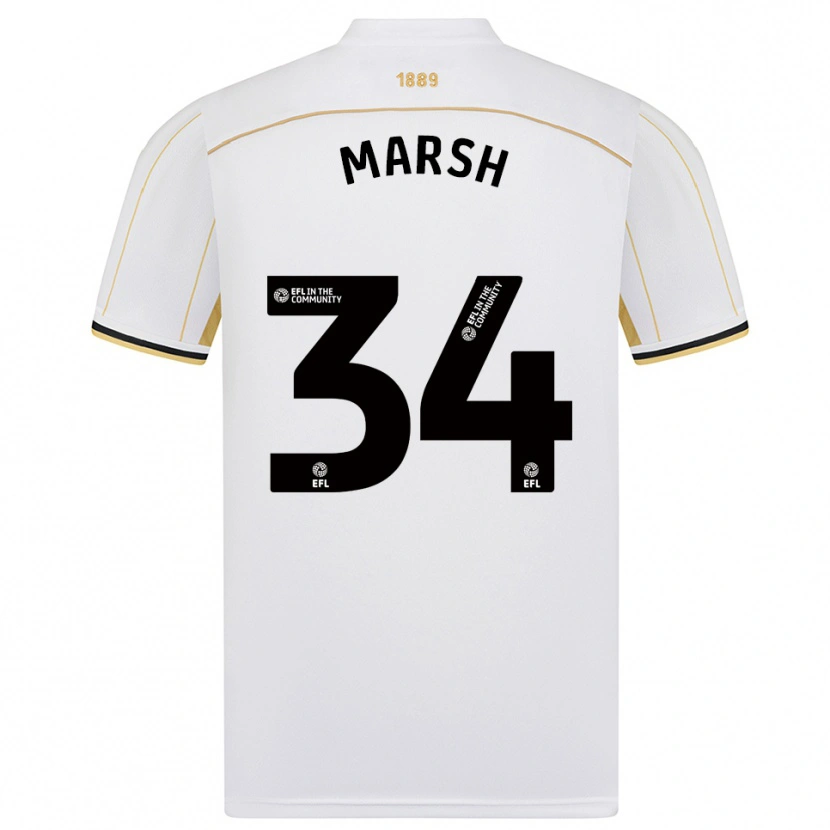 Danxen Herren Louie Marsh #34 Weiß Gold Auswärtstrikot Trikot 2025/26 T-Shirt Österreich