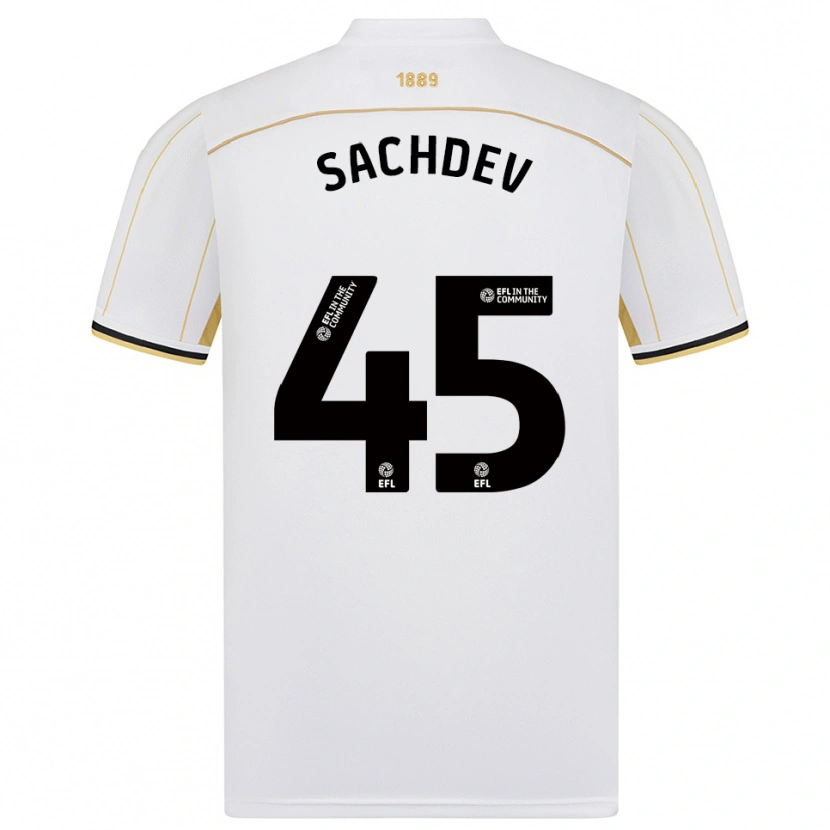 Danxen Herren Sai Sachdev #45 Weiß Gold Auswärtstrikot Trikot 2025/26 T-Shirt Österreich