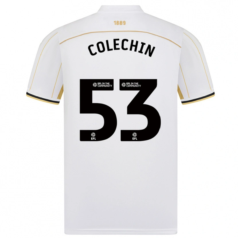 Danxen Herren Sam Colechin #53 Weiß Gold Auswärtstrikot Trikot 2025/26 T-Shirt Österreich