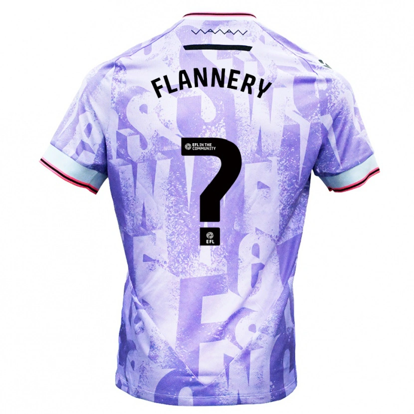 Danxen Herren Cian Flannery #0 Lila Weiß Auswärtstrikot Trikot 2025/26 T-Shirt Österreich