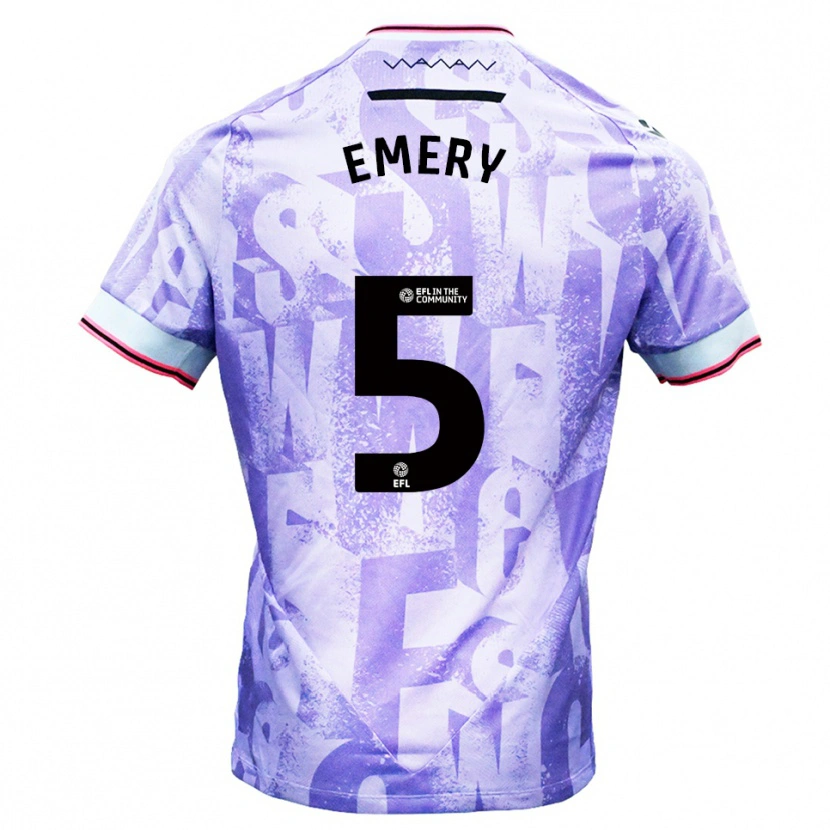 Danxen Herren Joe Emery #5 Lila Weiß Auswärtstrikot Trikot 2025/26 T-Shirt Österreich