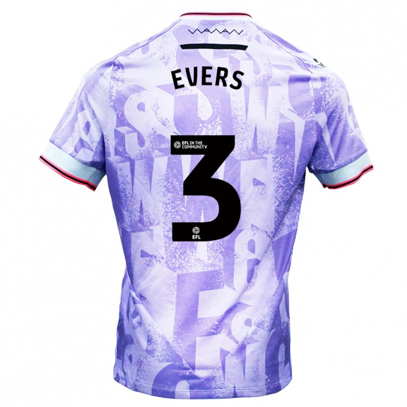 Danxen Herren Harry Evers #3 Lila Weiß Auswärtstrikot Trikot 2025/26 T-Shirt Österreich