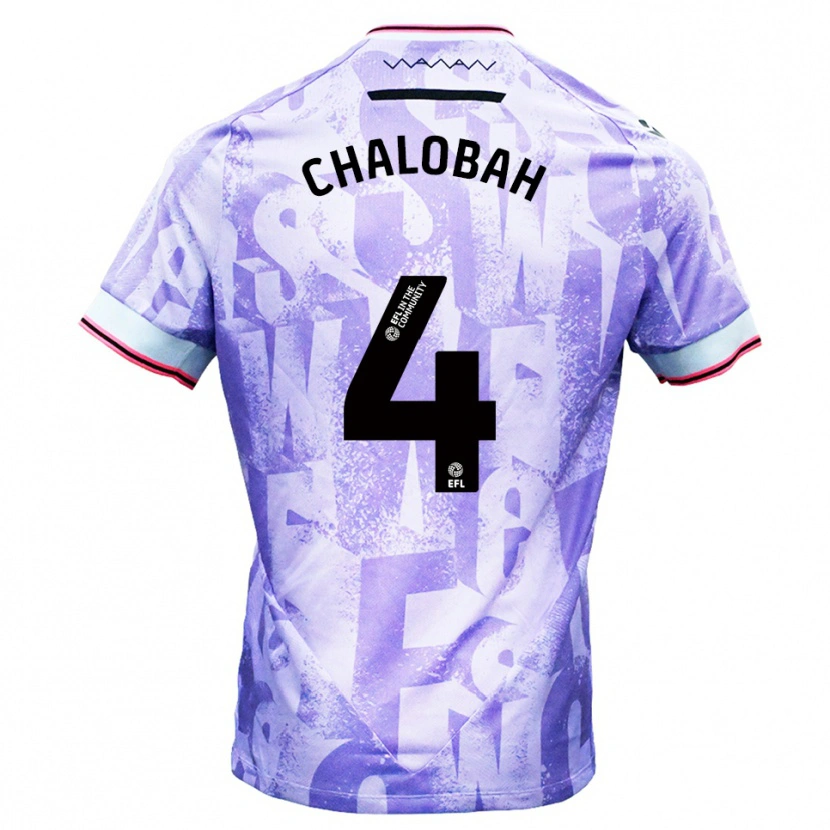 Danxen Herren Nathaniel Chalobah #4 Lila Weiß Auswärtstrikot Trikot 2025/26 T-Shirt Österreich