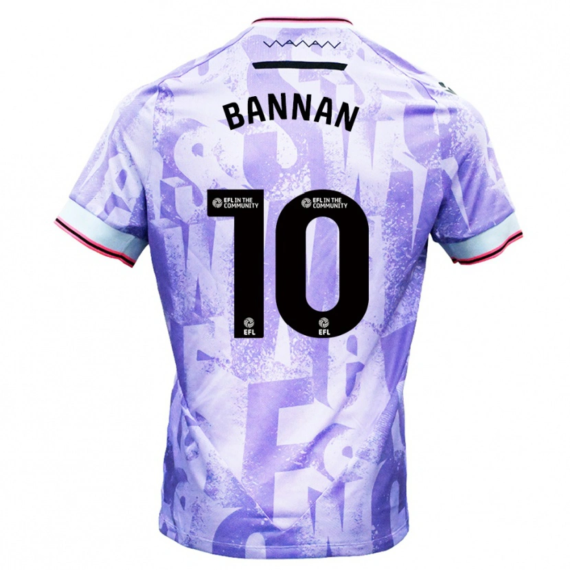 Danxen Herren Barry Bannan #10 Lila Weiß Auswärtstrikot Trikot 2025/26 T-Shirt Österreich