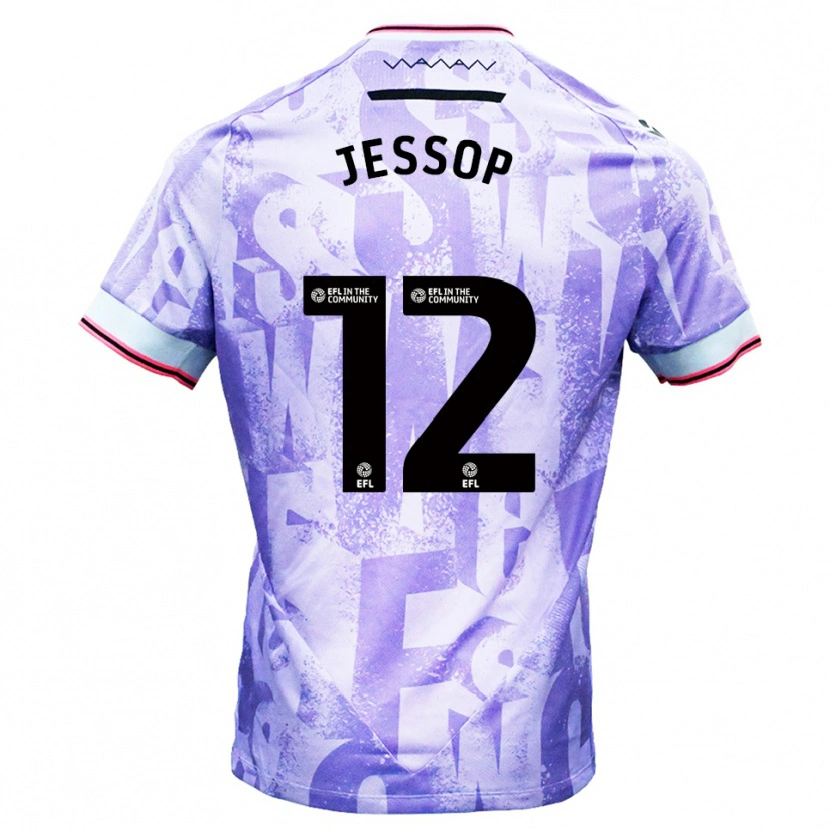 Danxen Herren Jacob Jessop #12 Lila Weiß Auswärtstrikot Trikot 2025/26 T-Shirt Österreich