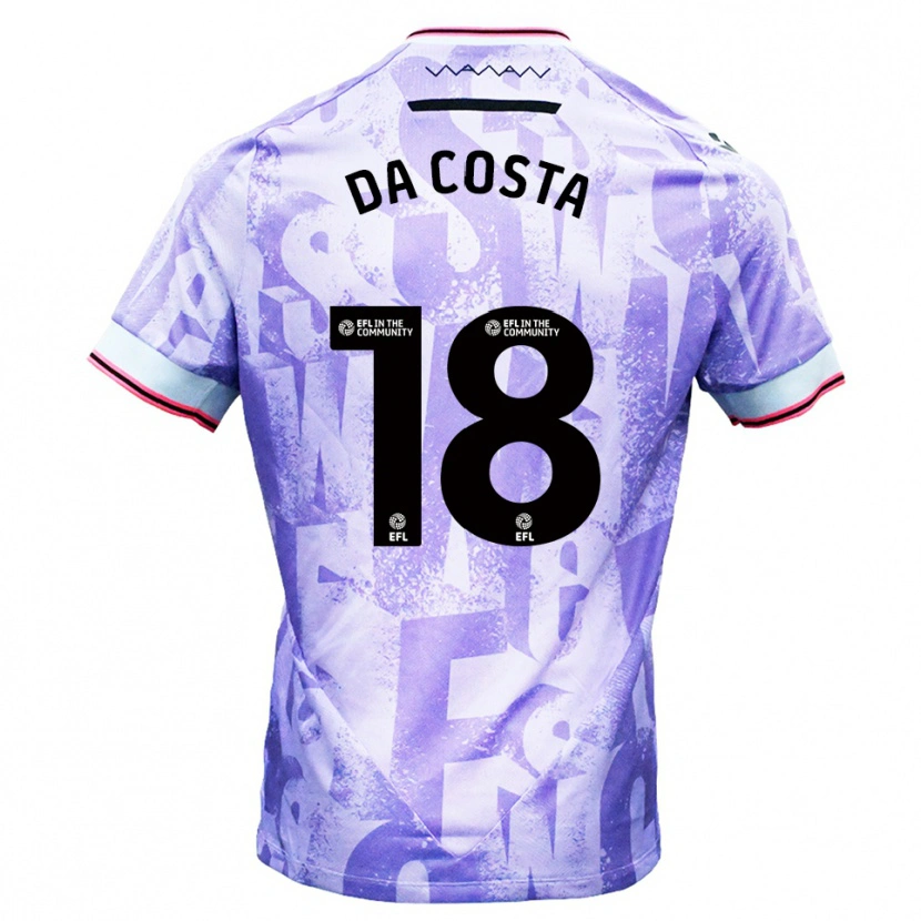 Danxen Herren Daniel Da Costa #18 Lila Weiß Auswärtstrikot Trikot 2025/26 T-Shirt Österreich