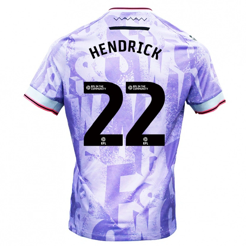Danxen Herren Jeff Hendrick #22 Lila Weiß Auswärtstrikot Trikot 2025/26 T-Shirt Österreich