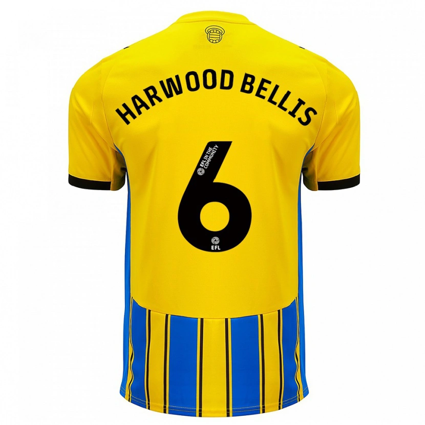 Danxen Herren Taylor Harwood-Bellis #6 Blau Gelb Auswärtstrikot Trikot 2025/26 T-Shirt Österreich