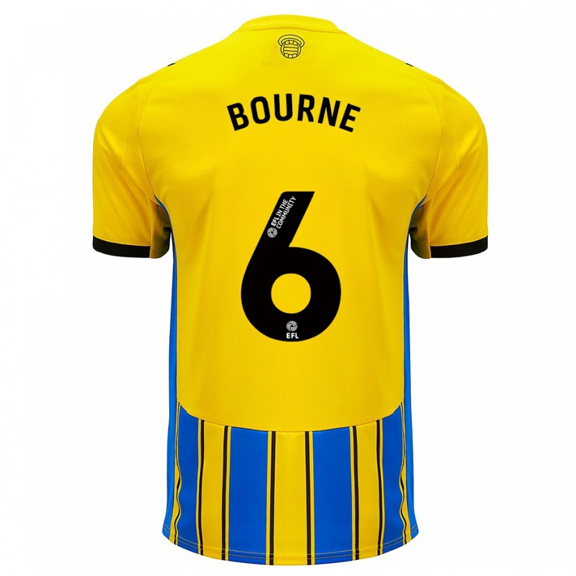 Danxen Herren Tara Bourne #6 Blau Gelb Auswärtstrikot Trikot 2025/26 T-Shirt Österreich