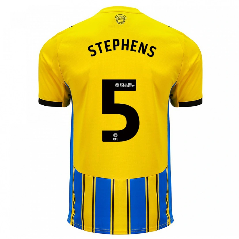 Danxen Herren Jack Stephens #5 Blau Gelb Auswärtstrikot Trikot 2025/26 T-Shirt Österreich