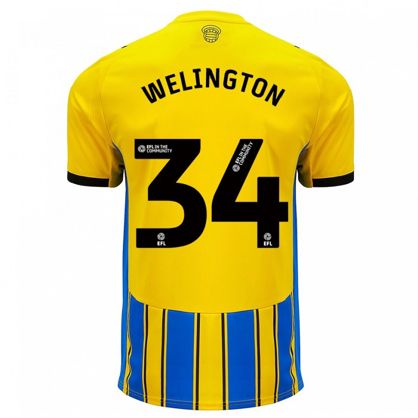 Danxen Herren Welington #34 Blau Gelb Auswärtstrikot Trikot 2025/26 T-Shirt Österreich