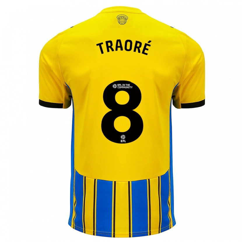 Danxen Herren Daouda Traoré #8 Blau Gelb Auswärtstrikot Trikot 2025/26 T-Shirt Österreich
