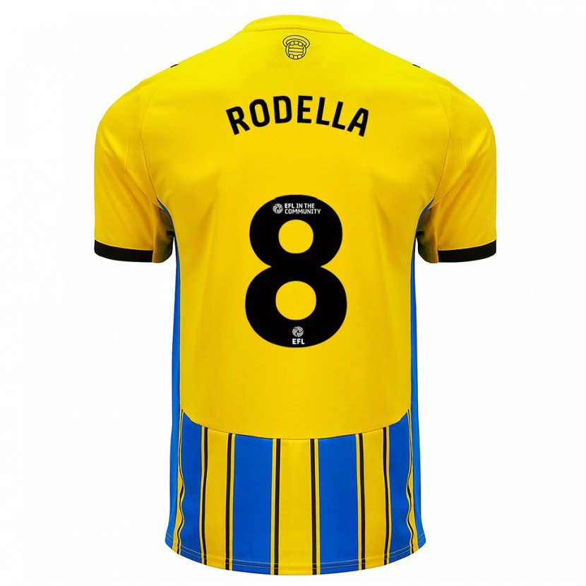 Danxen Herren Leo Rodella #8 Blau Gelb Auswärtstrikot Trikot 2025/26 T-Shirt Österreich