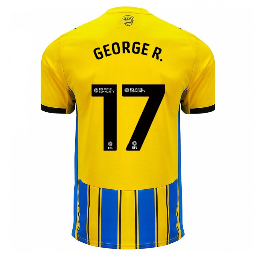 Danxen Herren George Robinson #17 Blau Gelb Auswärtstrikot Trikot 2025/26 T-Shirt Österreich